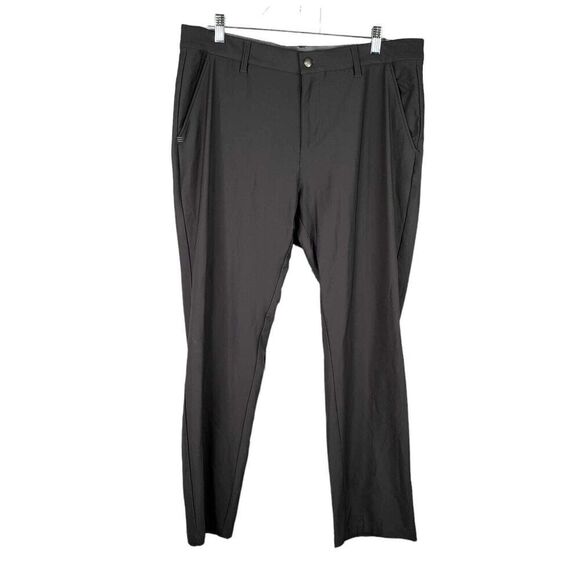 Adidas Golf Pants Chino Straight Flat Front Men’s Size 35x30 Gray Performance - Picture 2 of 10